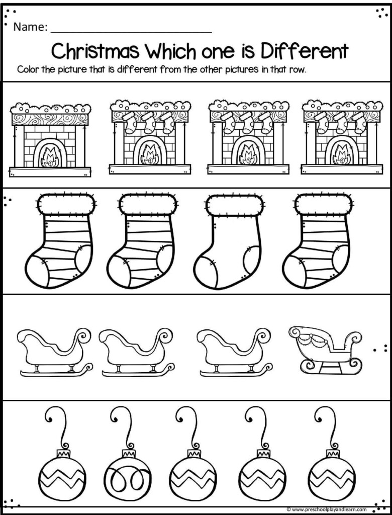  FREE Printable Christmas Worksheets For Preschool