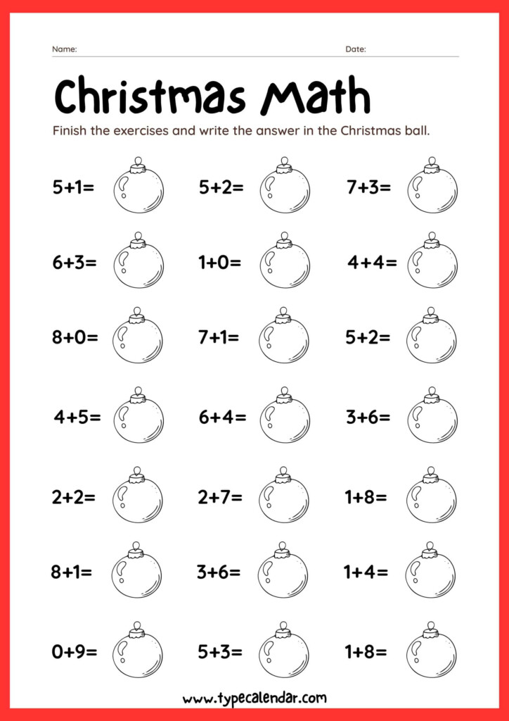 Free Printable Christmas Worksheets Templates Preschool Kindergarten 