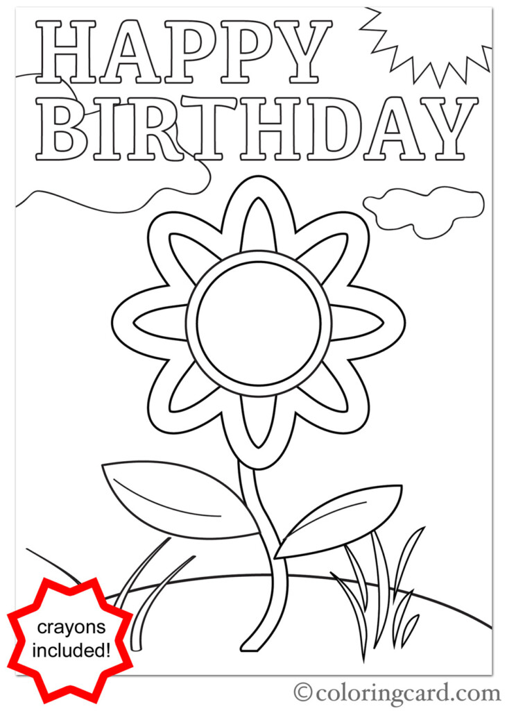 Free Printable Coloring Birthday Cards