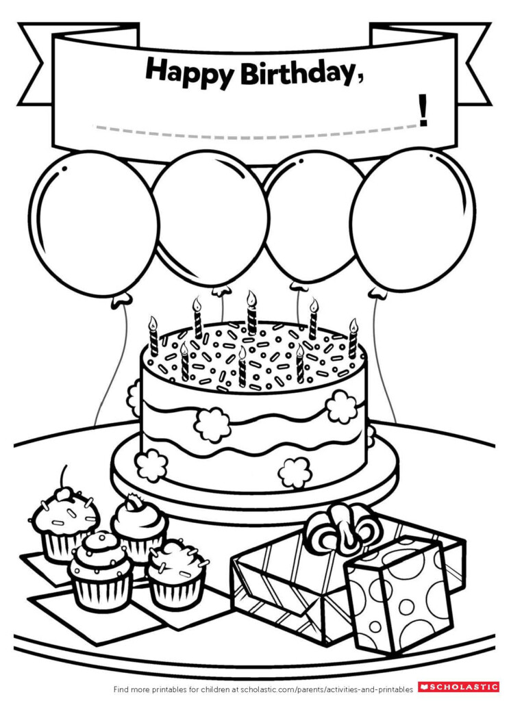 Free Printable Coloring Birthday Cards