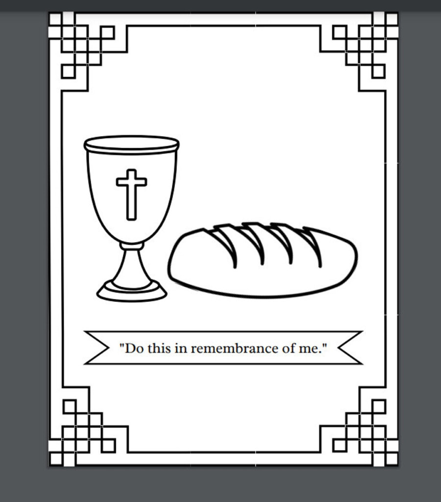 Free Printable Communion Coloring Pages Printable Coloring Pages 