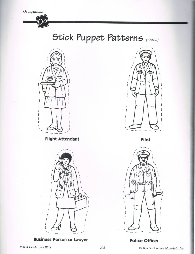 Free Printable Community Helper Puppets Template