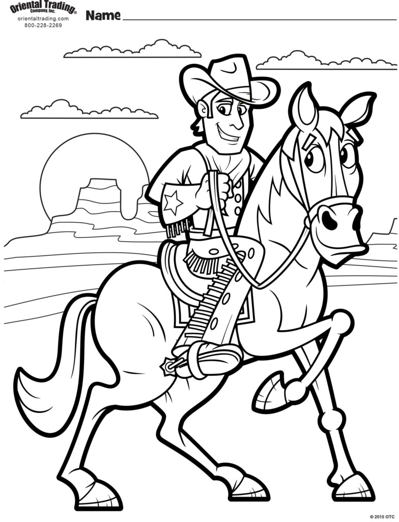 Free Printable Cowboy Coloring Pages