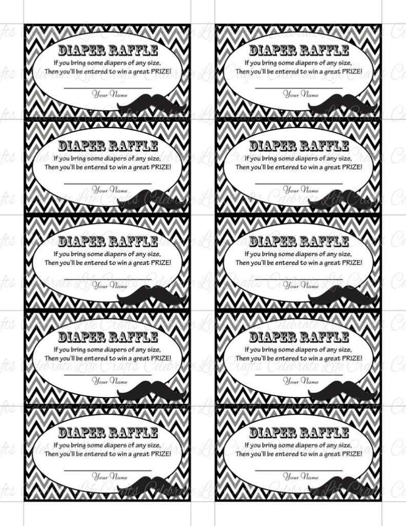 Free Printable Diaper Raffle Tickets Black And White Free Printable A 