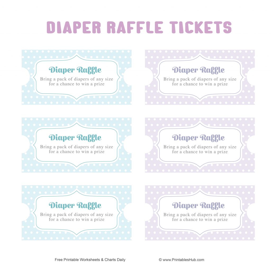 Free Printable Diaper Raffle Tickets PDF Printables Hub