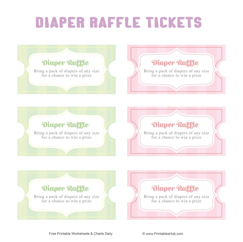 Free Printable Diaper Raffle Tickets PDF Printables Hub
