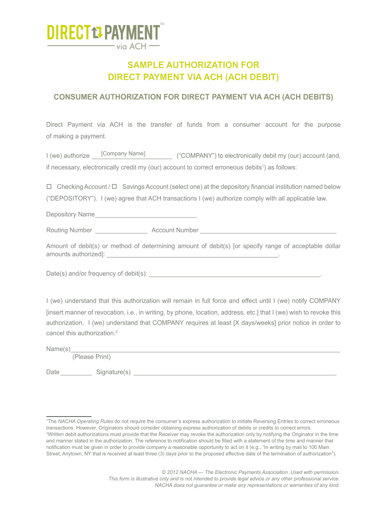 Free Printable Direction To Pay Form
