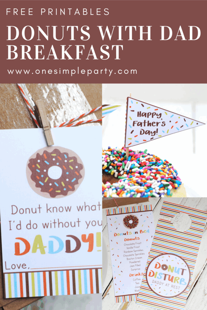 Free Printable Donuts With Dad Breakfast Father Day Crafts For Kids 