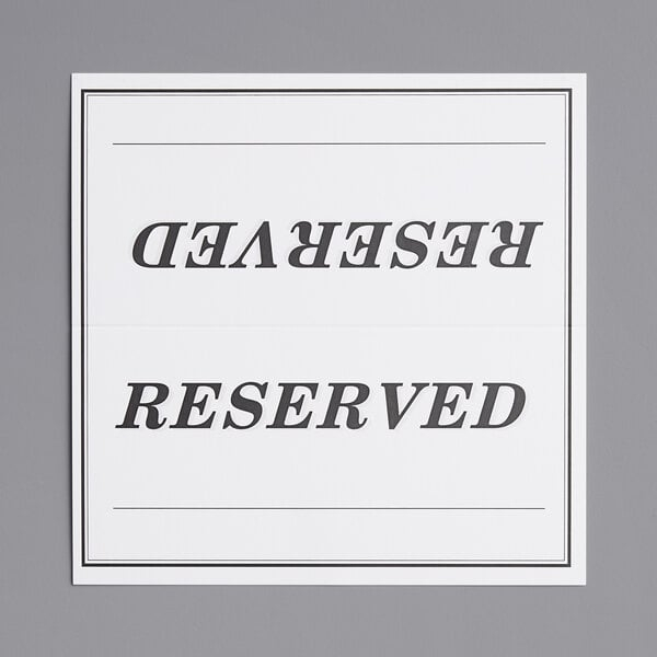 Free Printable Double Sided Reserved Sign Template Printable 