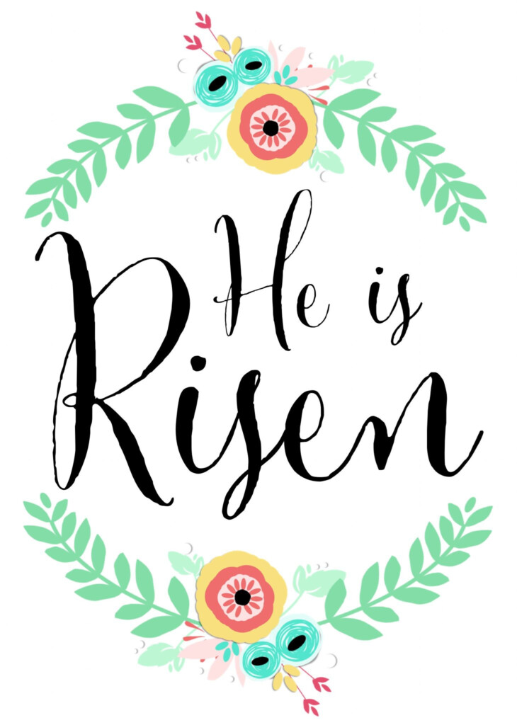 Free Printable Easter Cards 5 5 Christian He Is Risen Lime 400 400 