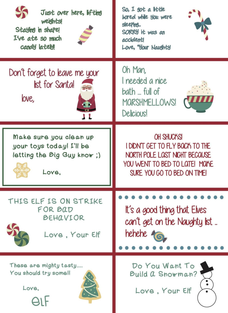 Free Printable Elf Notes Printable Word Searches