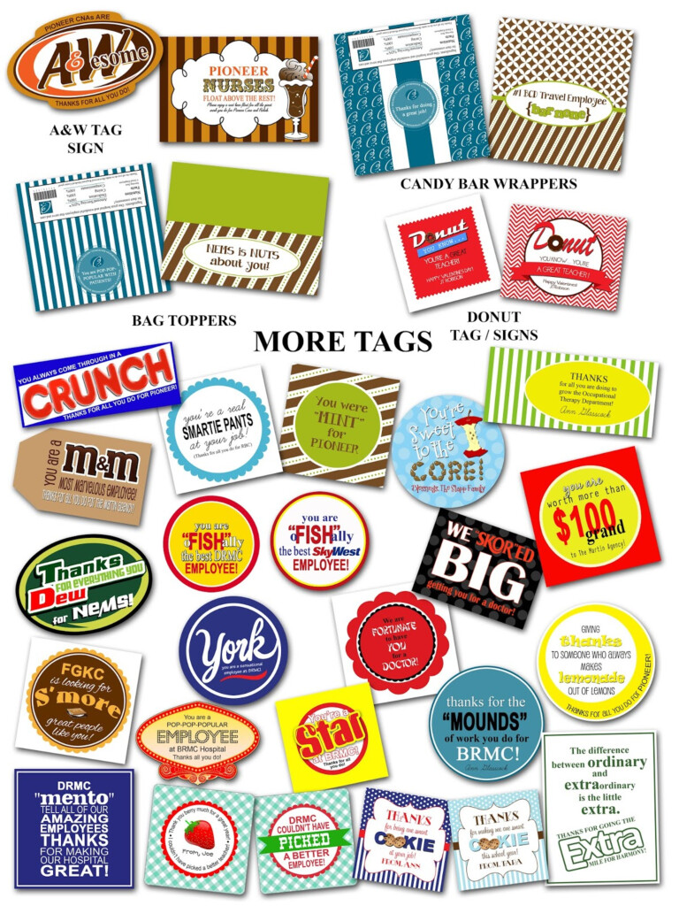 Free Printable Employee Appreciation Candy Tags Printable Templates