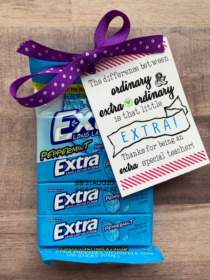 Free Printable Extra Gum Teacher Appreciation