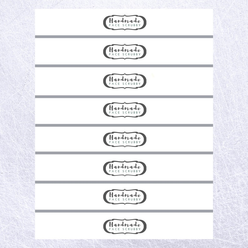 Free Printable Face Scrubbies Labels Printable Templates Your Go To 
