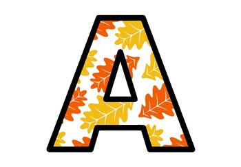Free Printable Fall Alphabet Letters