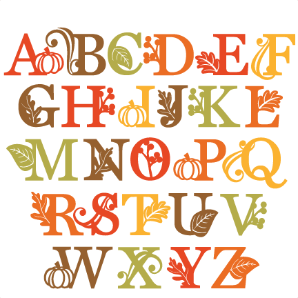 Free Printable Fall Alphabet Letters