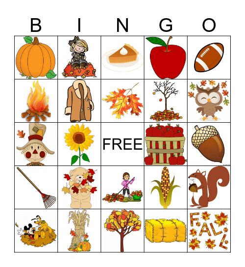 Free Printable Fall Bingo Cards For Large Groups