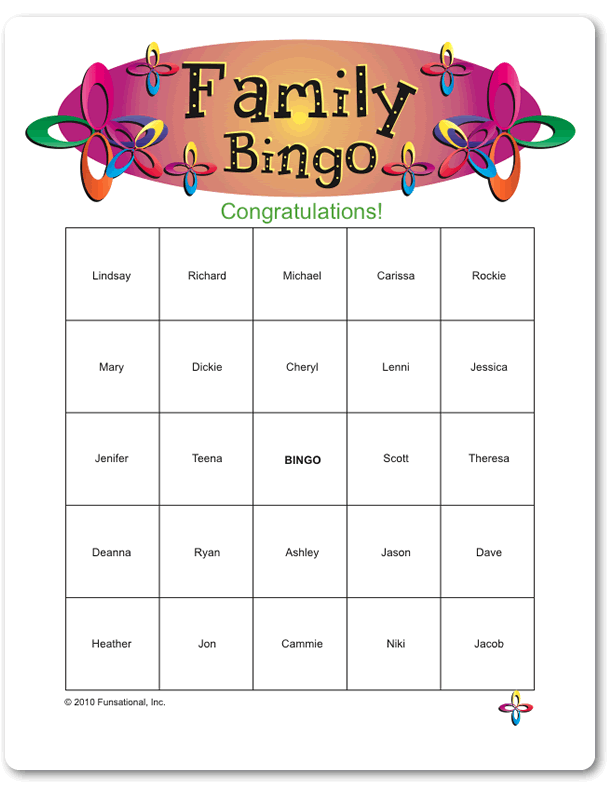 Free Printable Family Reunion Games