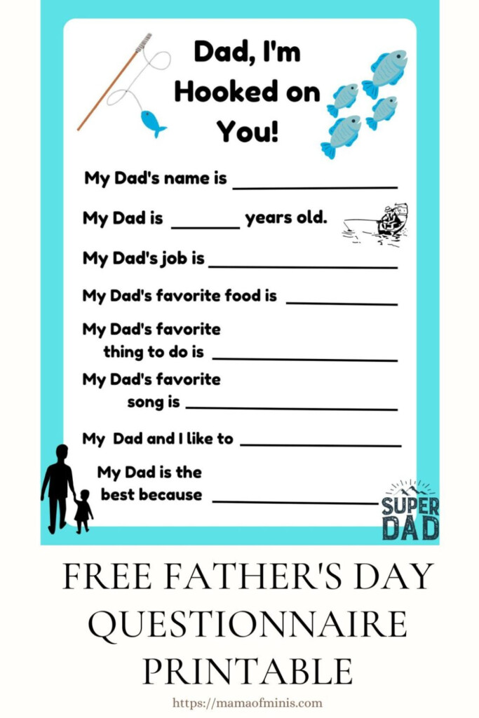 Free Printable Father 39 s Day Questionnaire