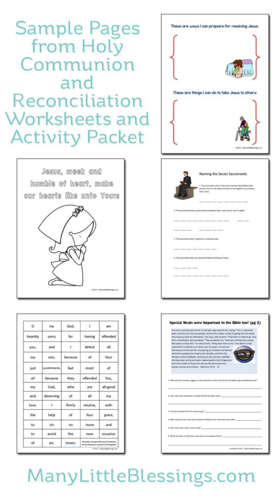 Free Printable First Communion Worksheets