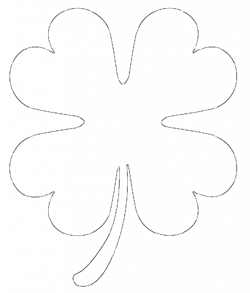 Free Printable Four Leaf Clover Templates Large Small Patterns To 