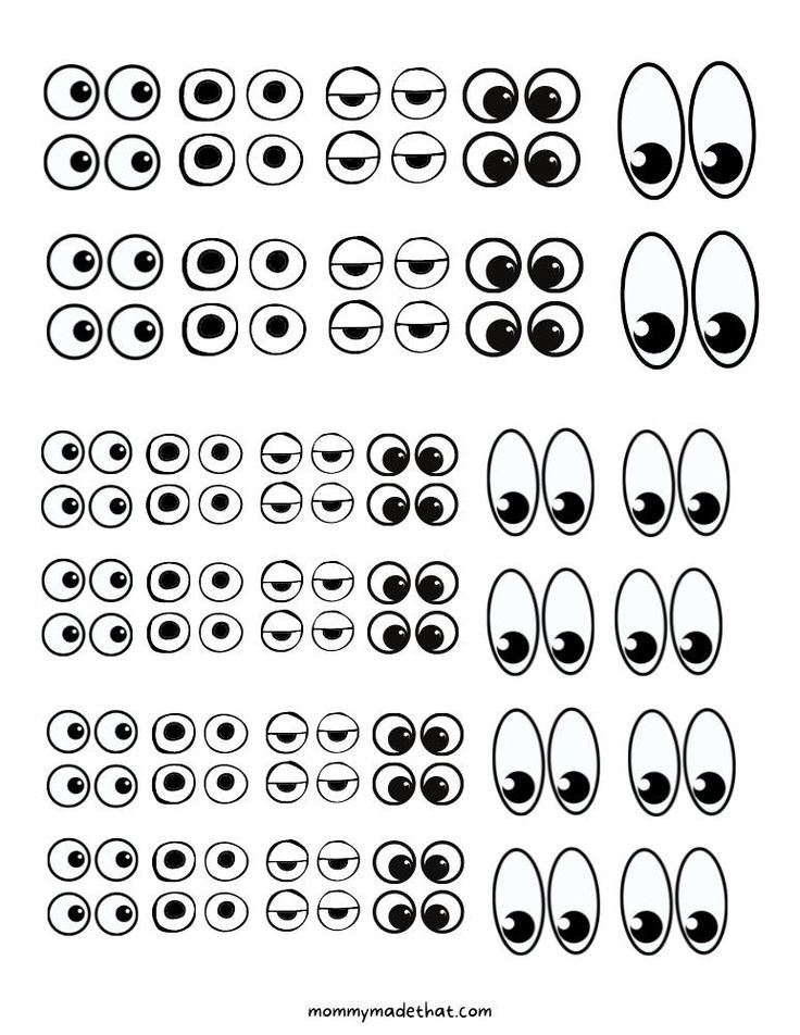 Free Printable Googly Eyes Tons Of Sizes Craft Eyes Googly Eye 