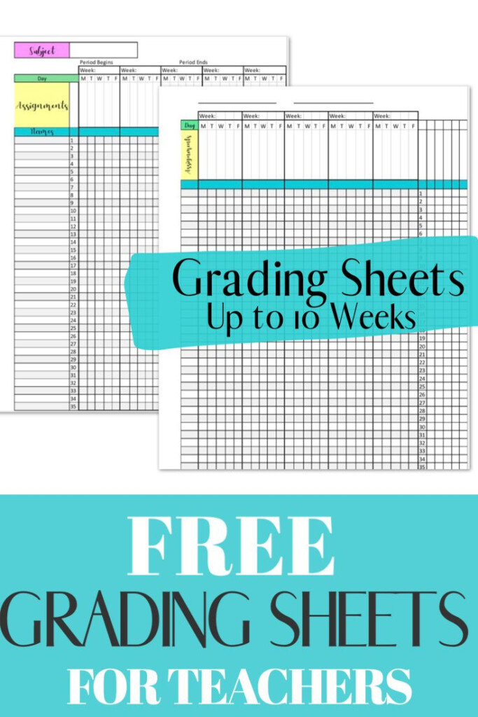 Free Printable Grading Sheets For Teachers