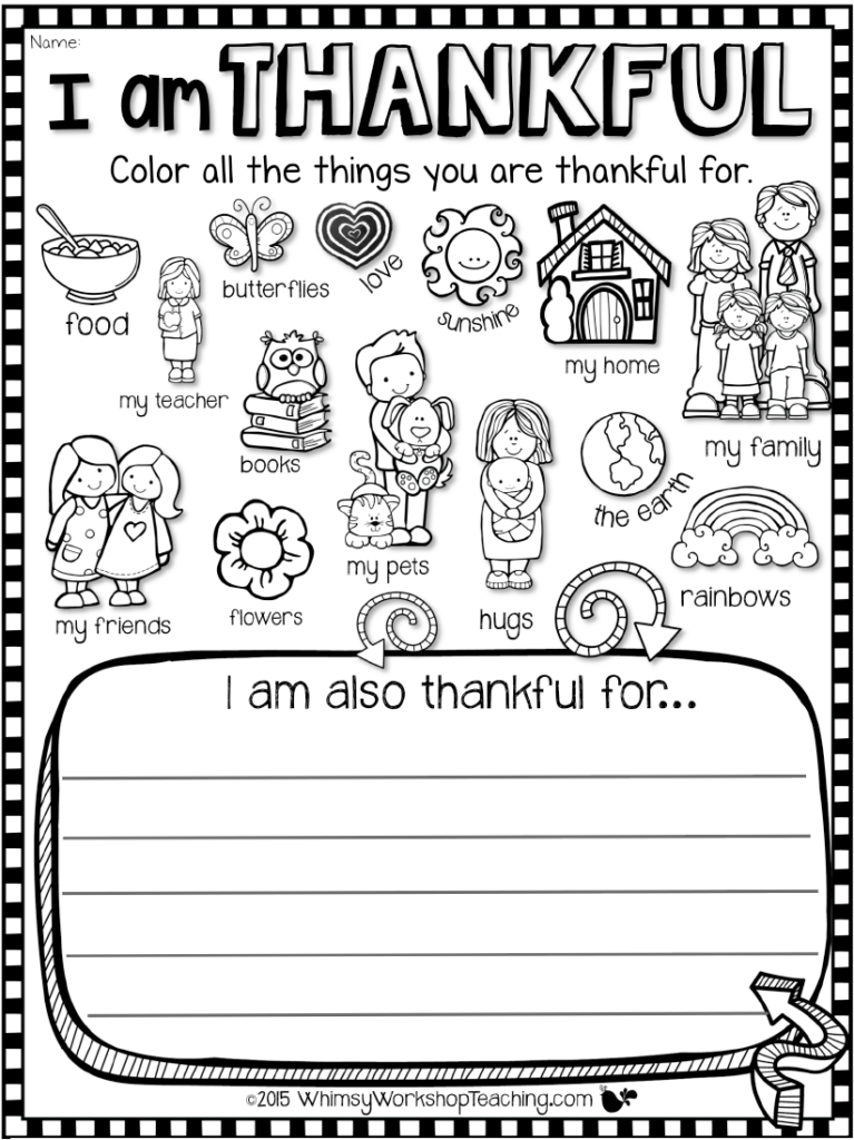 Free Printable Gratitude Activities Worksheets