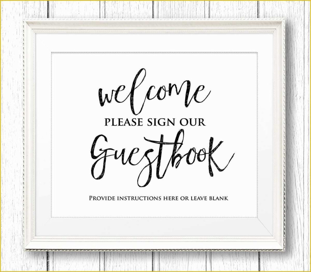Free Printable Guest Book Sign Template