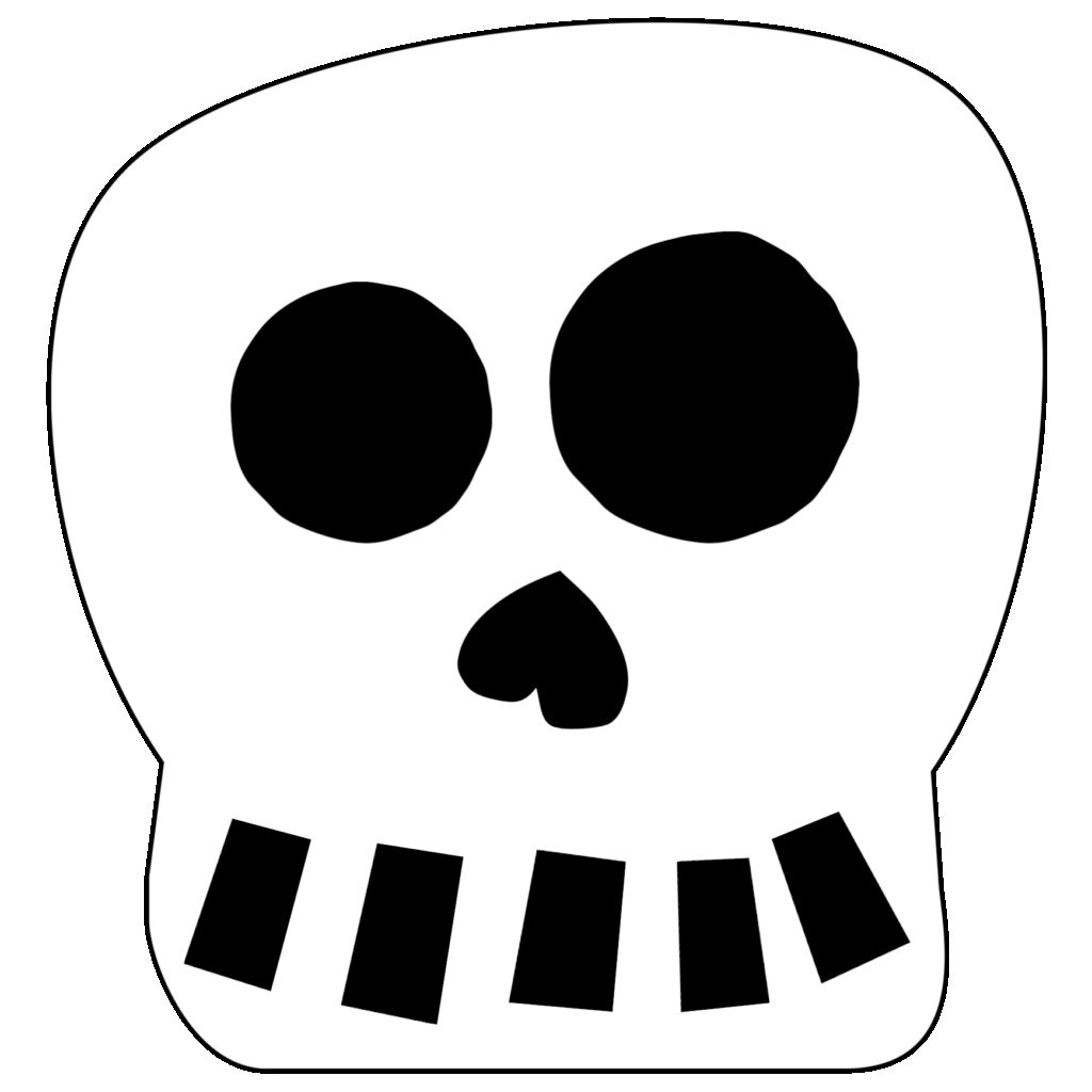 Free Printable Halloween Skull Decoration Banner Paper Trail Design