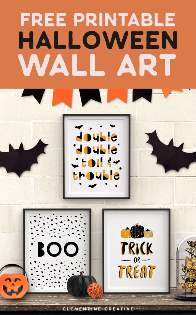 Free Printable Halloween Wall Art Modern Prints For Your Halloween 