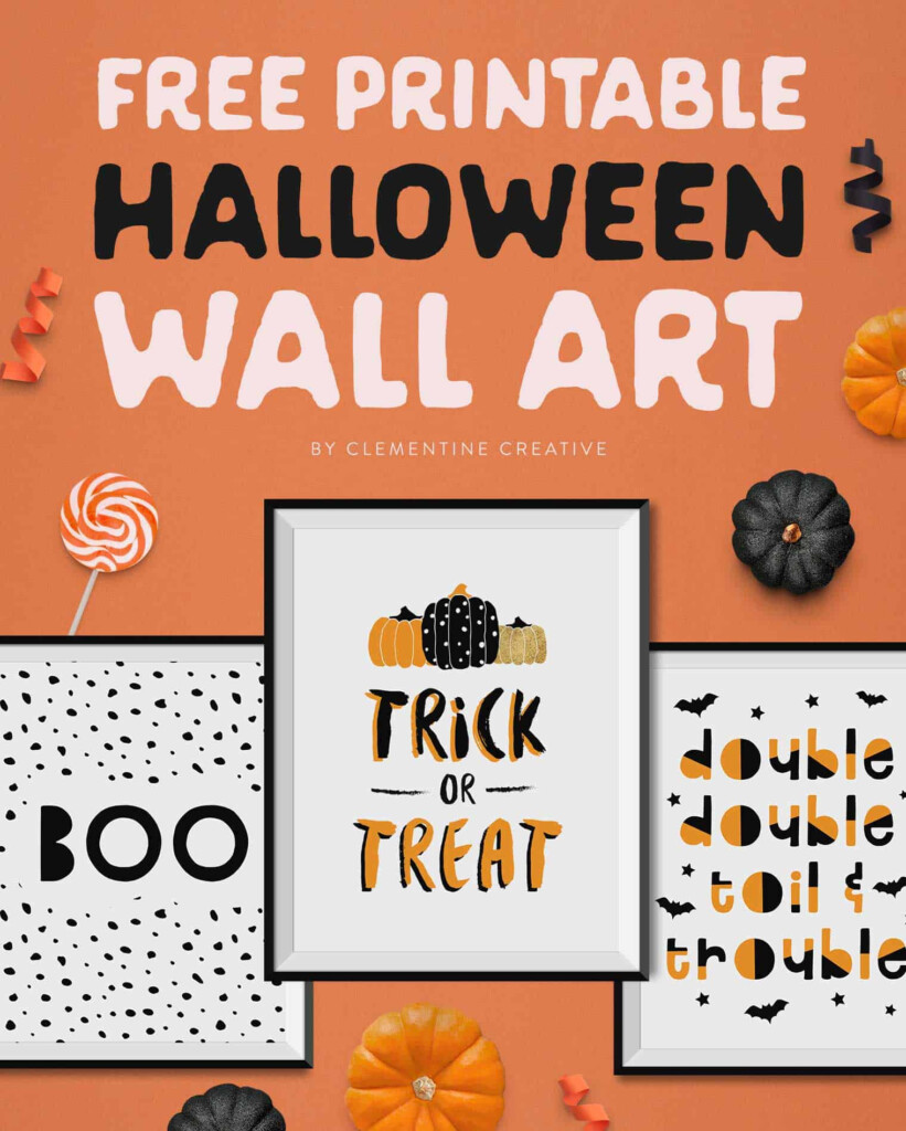 Free Printable Halloween Wall Art Printable Templates