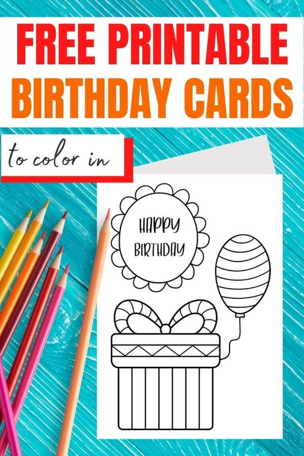 Free Printable Happy Birthday Coloring Cards 30 Designs Parties 