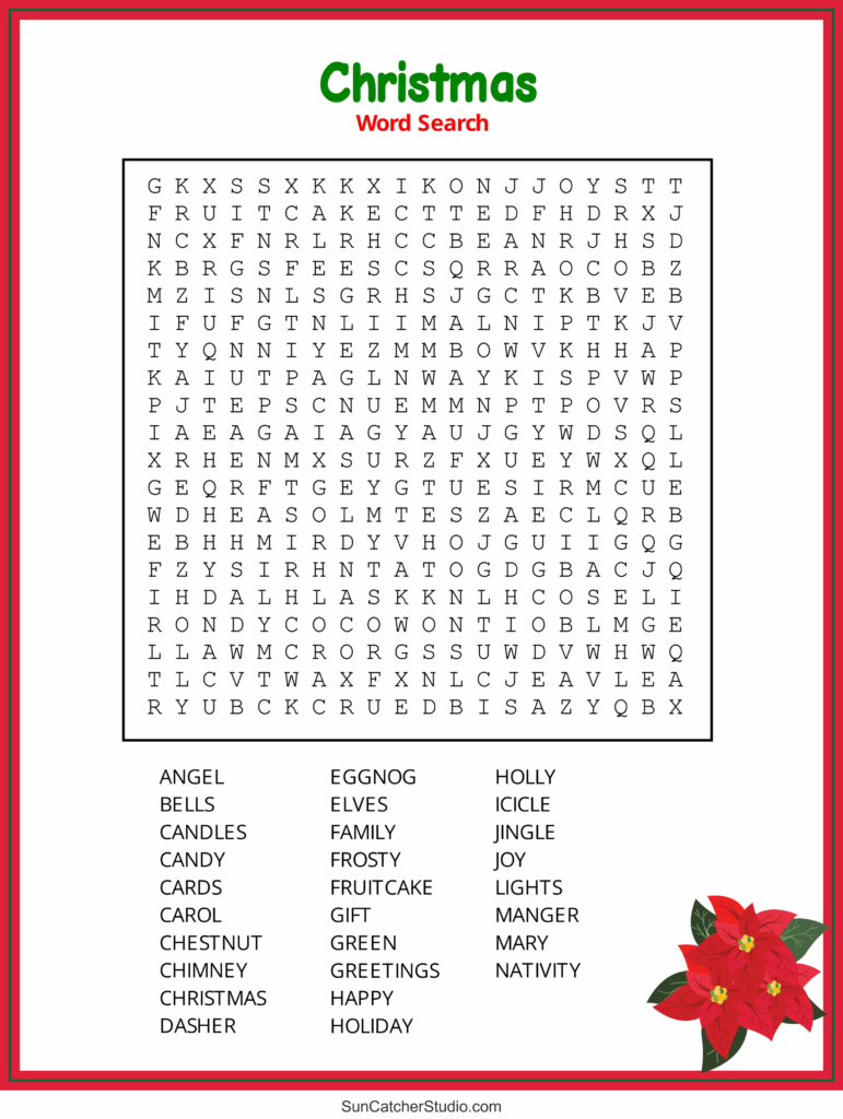 Free Printable Hard Christmas Word Search Word Search Maker