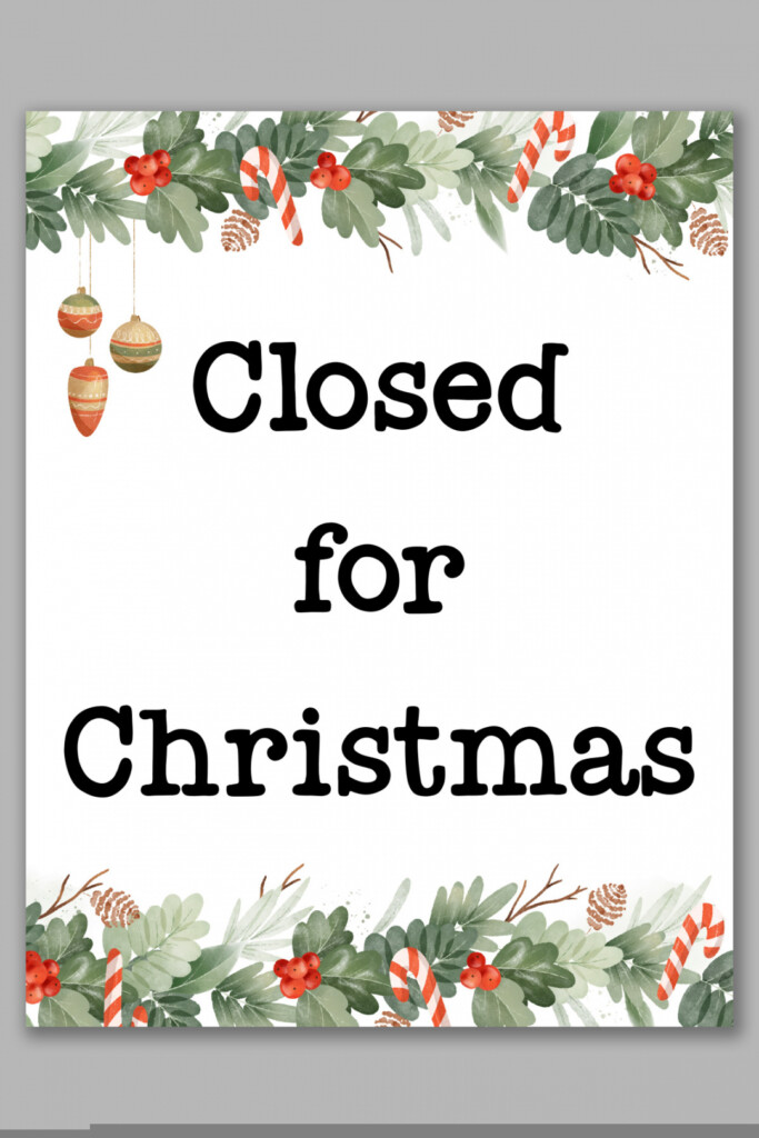 Free Printable Holiday Closed Signs For Businesses FREE Printable HQ