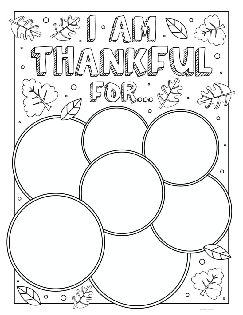 Free Printable I Am Thankful For Coloring Pages Love Yarn