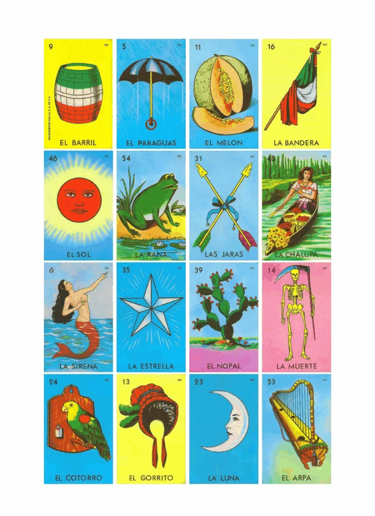 Free Printable Loteria Mexicana Cartas
