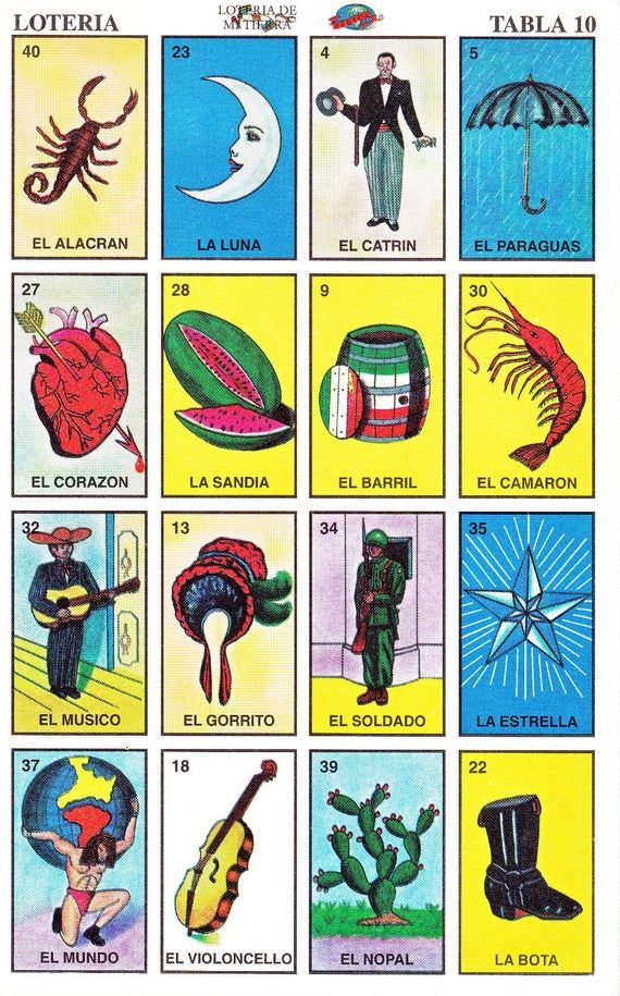 Free Printable Loteria Mexicana Cartas