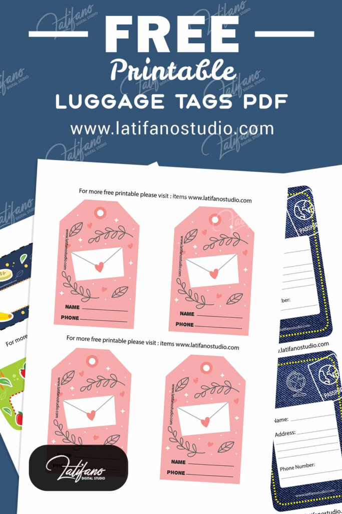 Free Printable Luggage Tags PDF