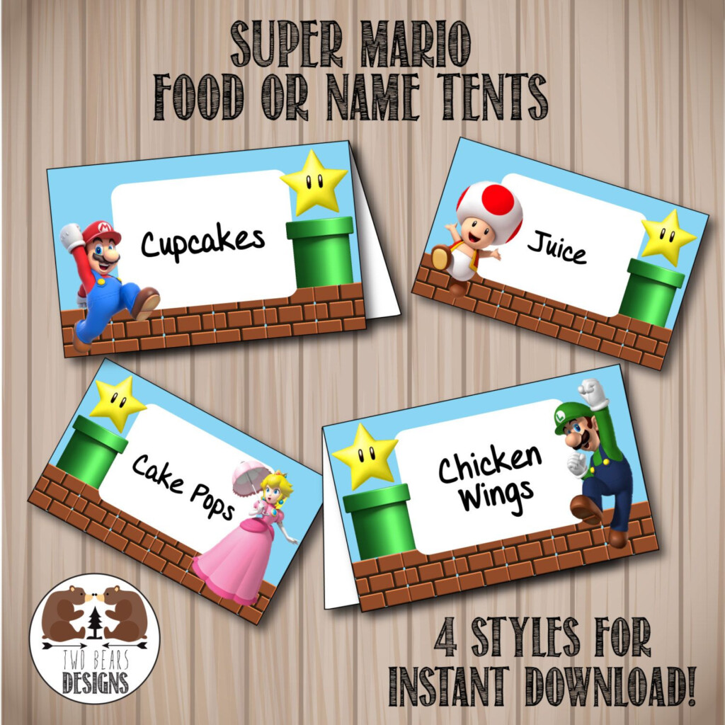 Free Printable Mario Food Labels Printable Calendars AT A GLANCE