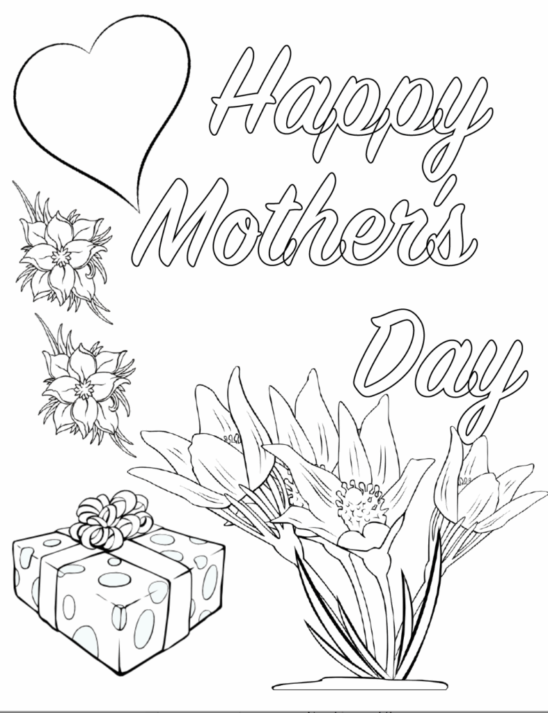 Free Printable Mother 39 s Day Coloring Pages 4 Designs