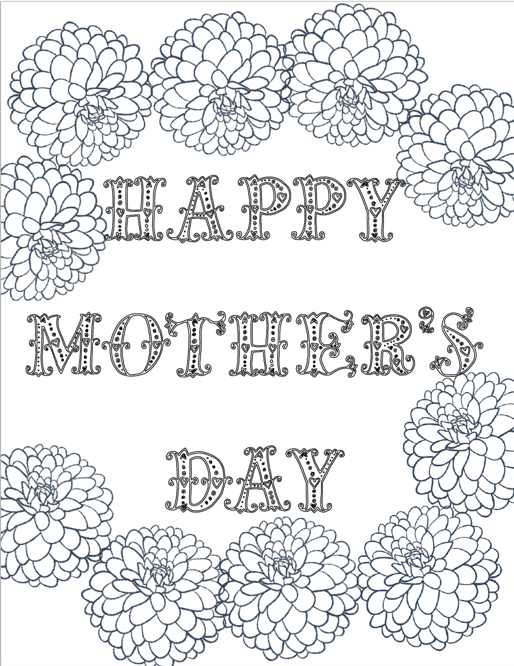 Free Printable Mother 39 s Day Coloring Pages 4 Designs