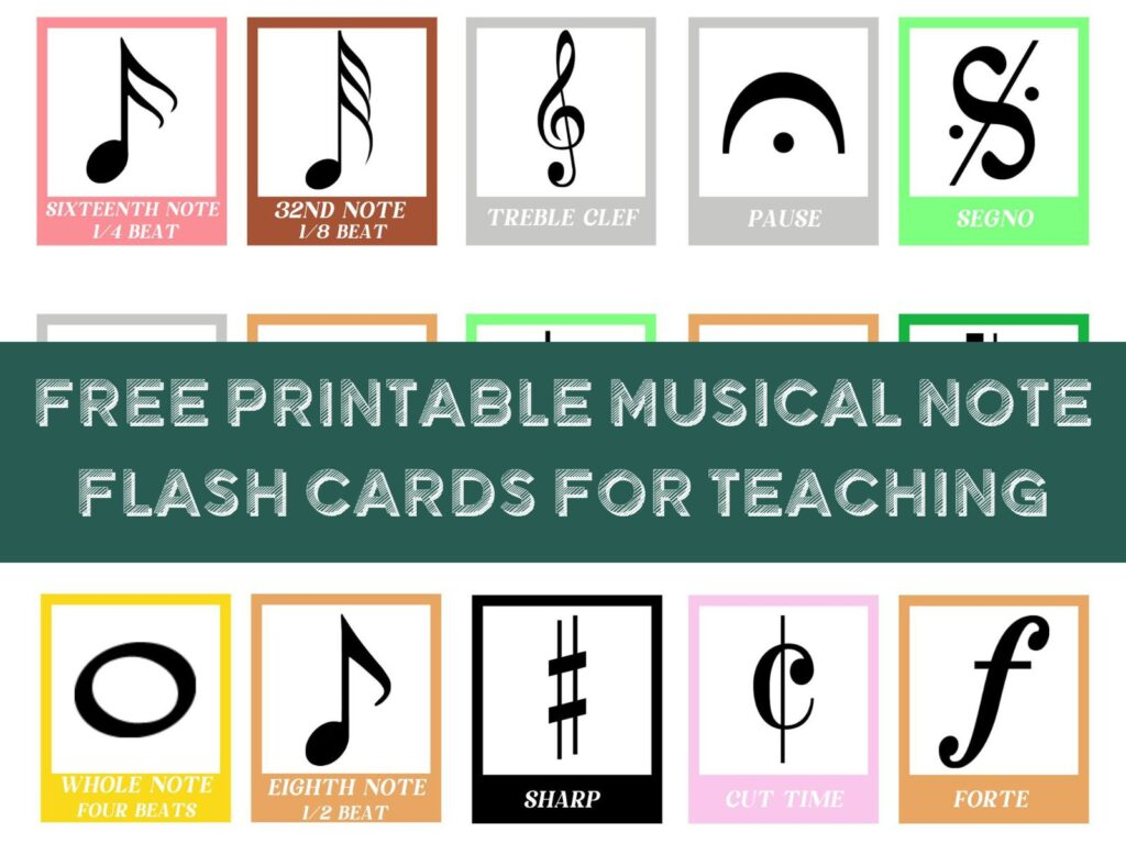 Free Printable Musical Note Flash Cards For Teaching Find A Free 