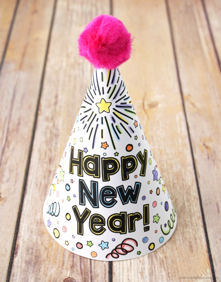 Free Printable New Year 39 s Eve Party Hats Artsy fartsy Mama