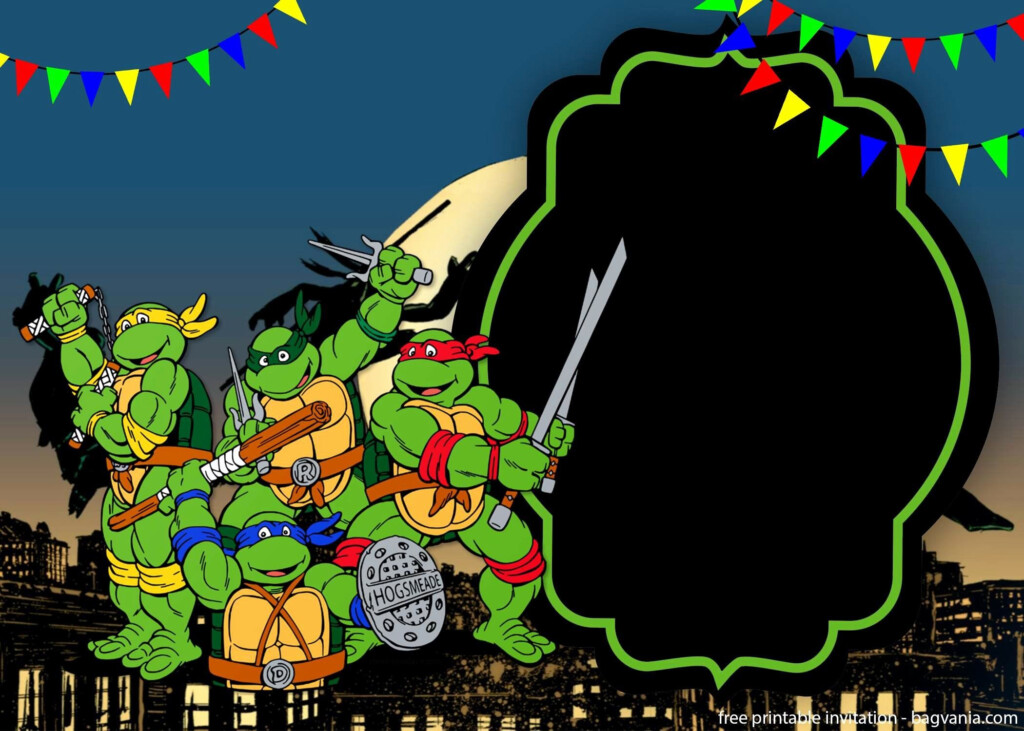 Free Printable Ninja Turtle Birthday Invitations Printable Word Searches