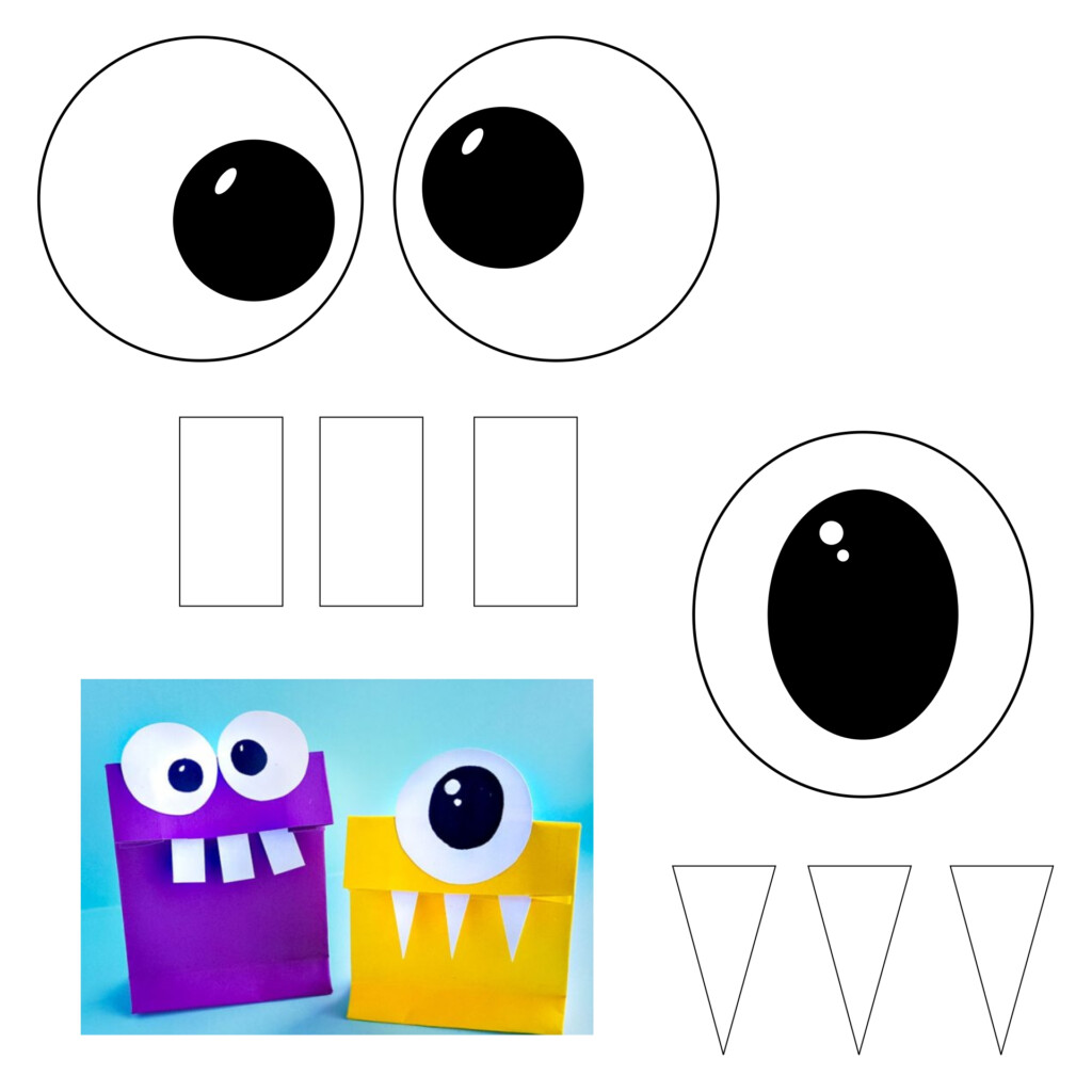 Free Printable Paper Bag Puppet Templates Design Paper Bag Puppets 