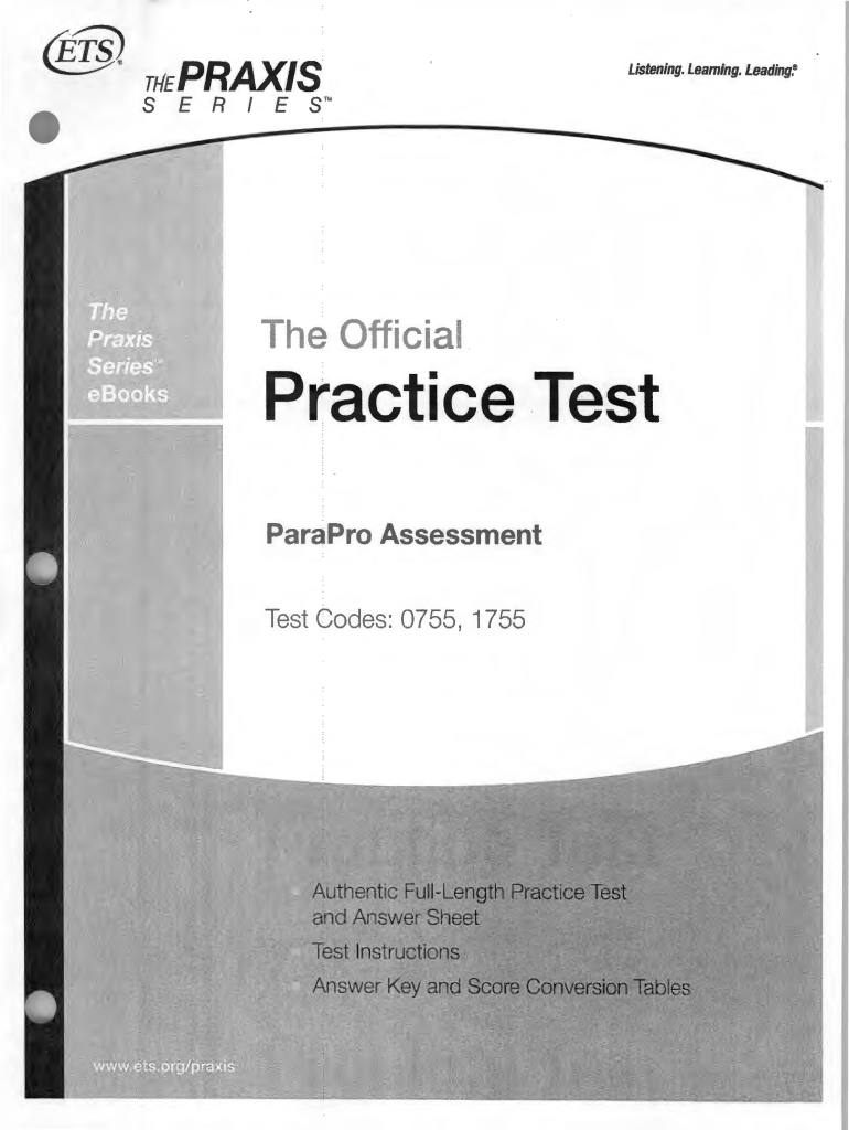 Free Printable Parapro Practice Test Printable Templates