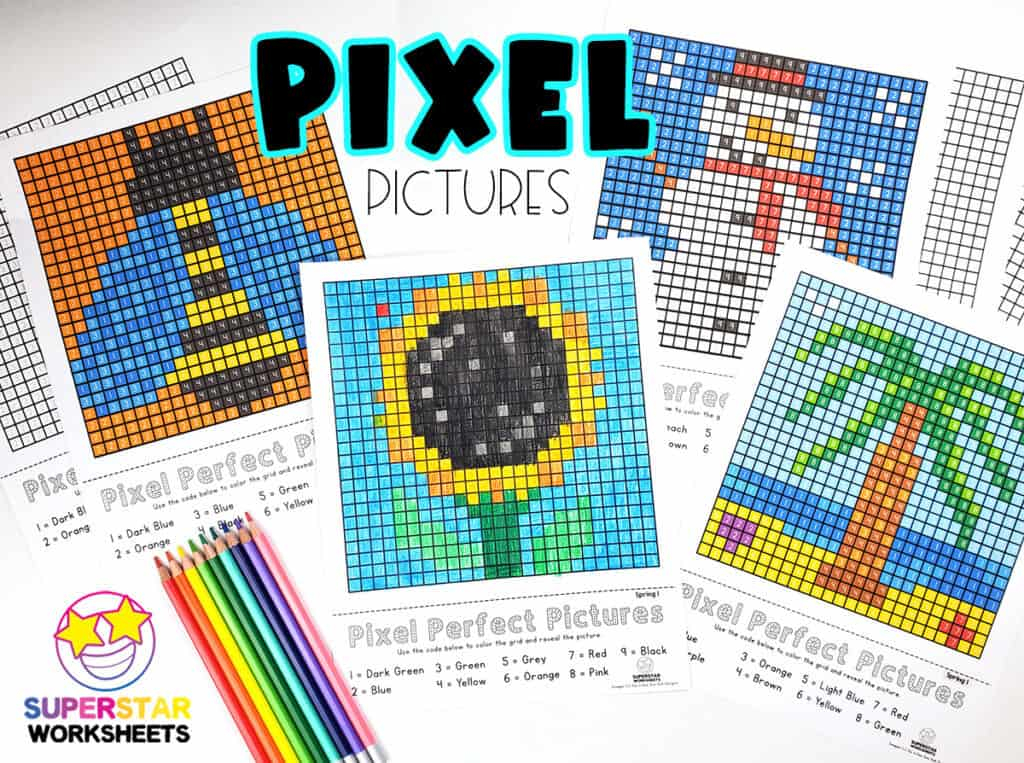 Free Printable Pixel Art Coloring Pages