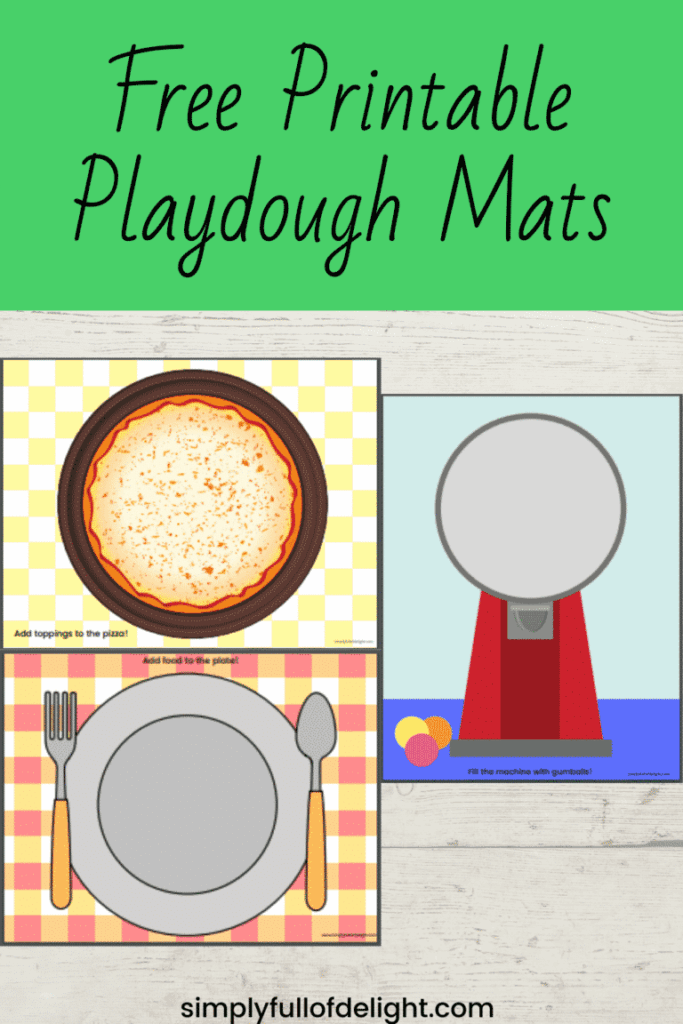 Free Printable Playdough Mats Food Themed 