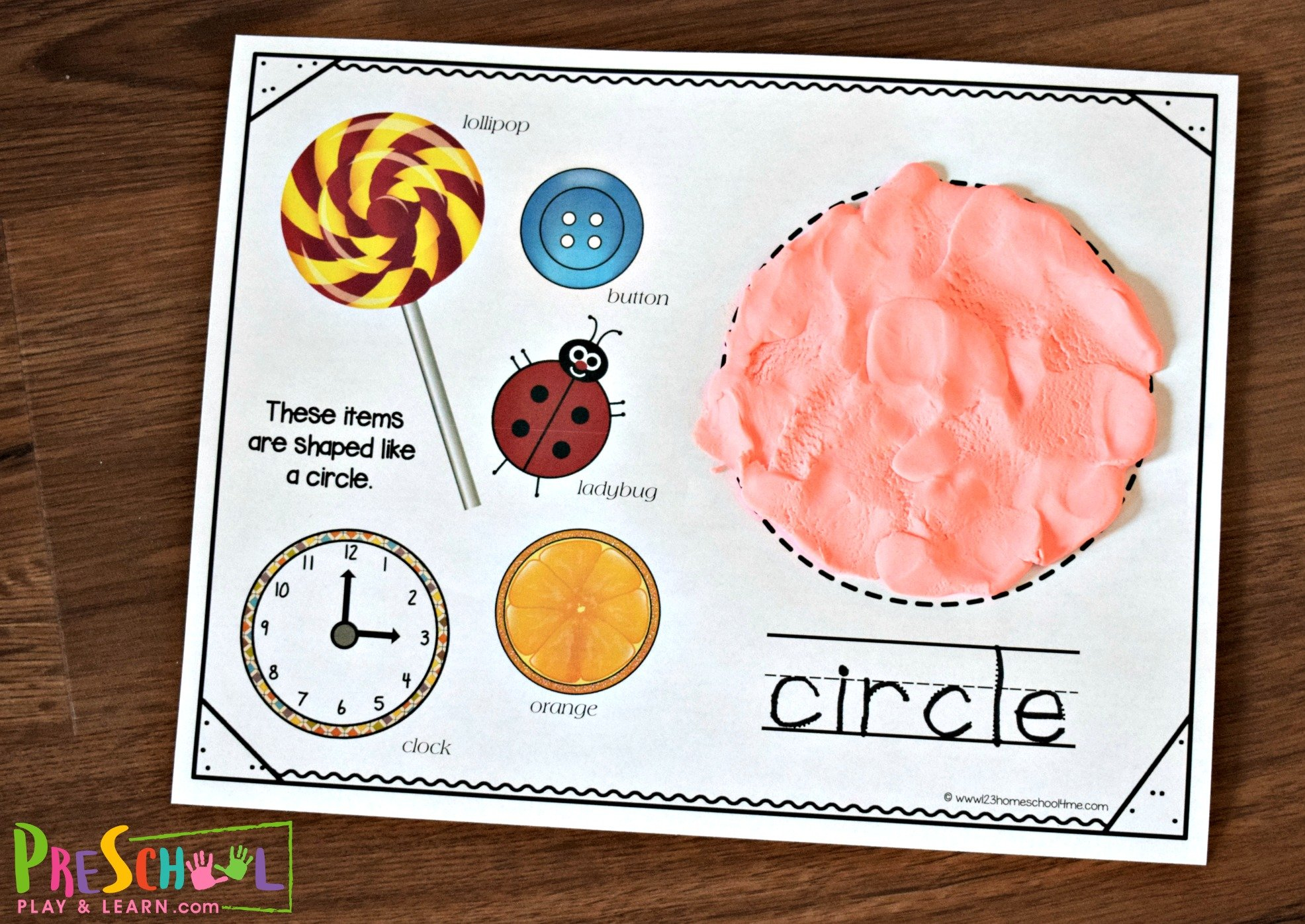 Free Printable Playdough Mats Shapes